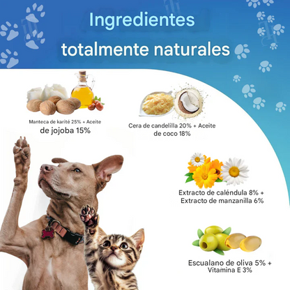 Crema bálsamo para patas de mascotas a prueba de lamidas