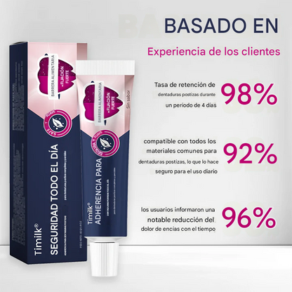 Timilk® AllDay Secure Adhesión para dentaduras postizas