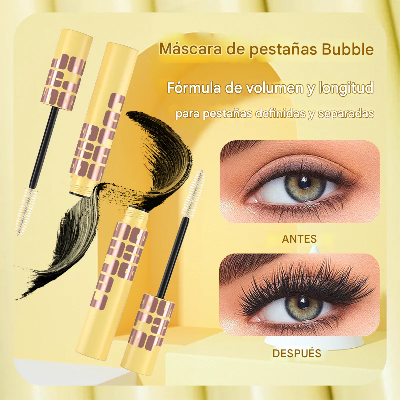 Máscara de pestañas BBOJI✨Fórmula de volumen y longitud para pestañas audaces y separadas