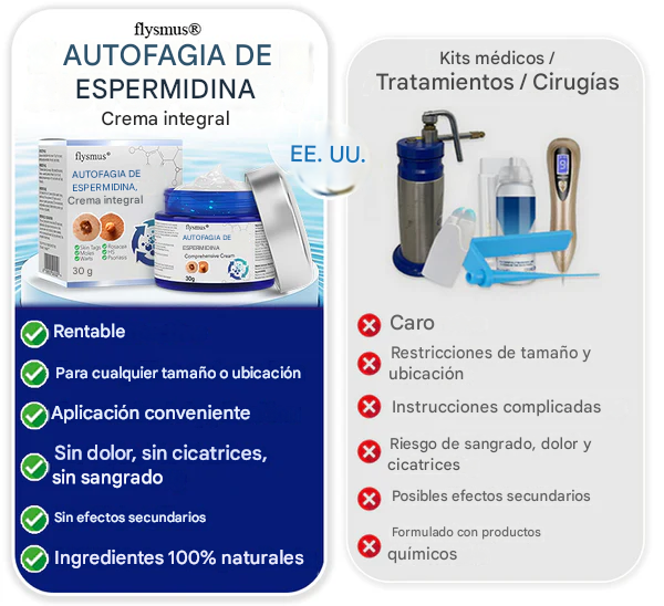 Crema integral con espermidina para la autofagia